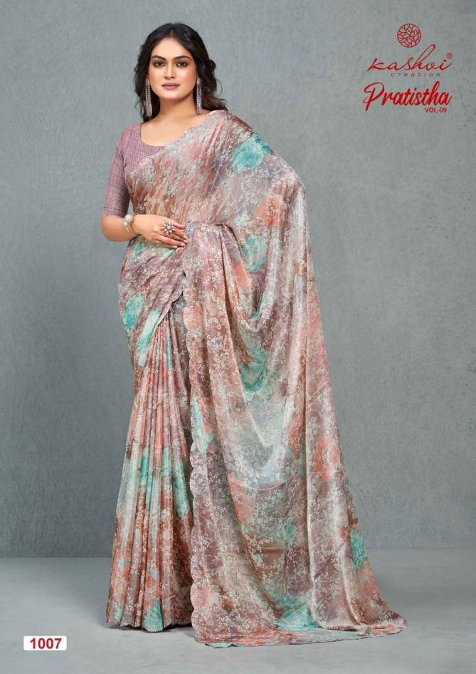 Pratistha Vol 9 By Kashvi Brasso Party Wear Sarees Wholesale Market In Surat
